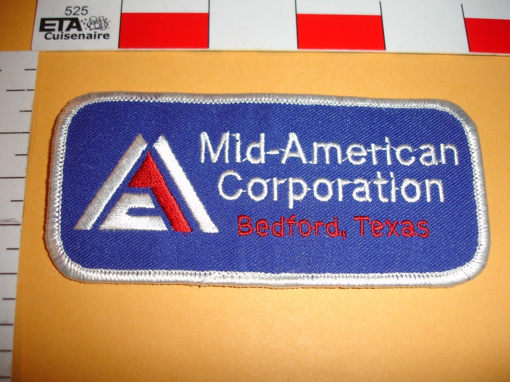 Vintage Advertising Patch Mid America Corp