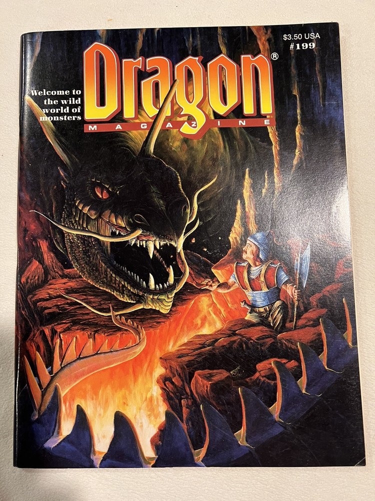TSR Dragon Magazine #199 Excellent Condition