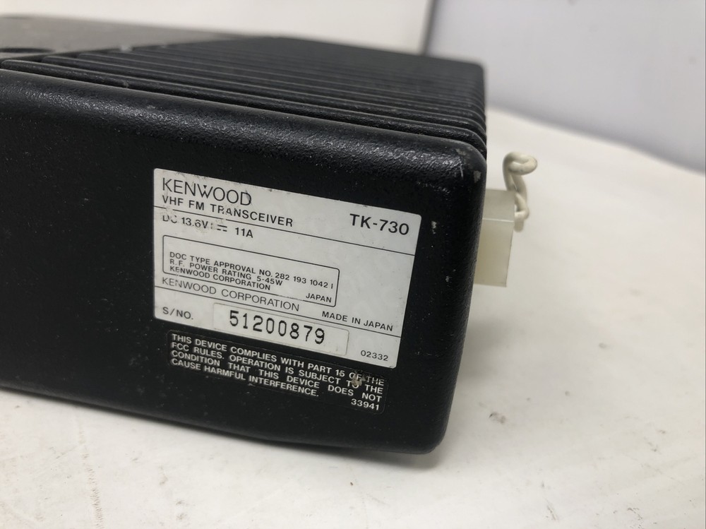 KENWOOD VHF FM TRANSCEIVER BOX TK-730 - PREOWNED NO CONTROL HEAD