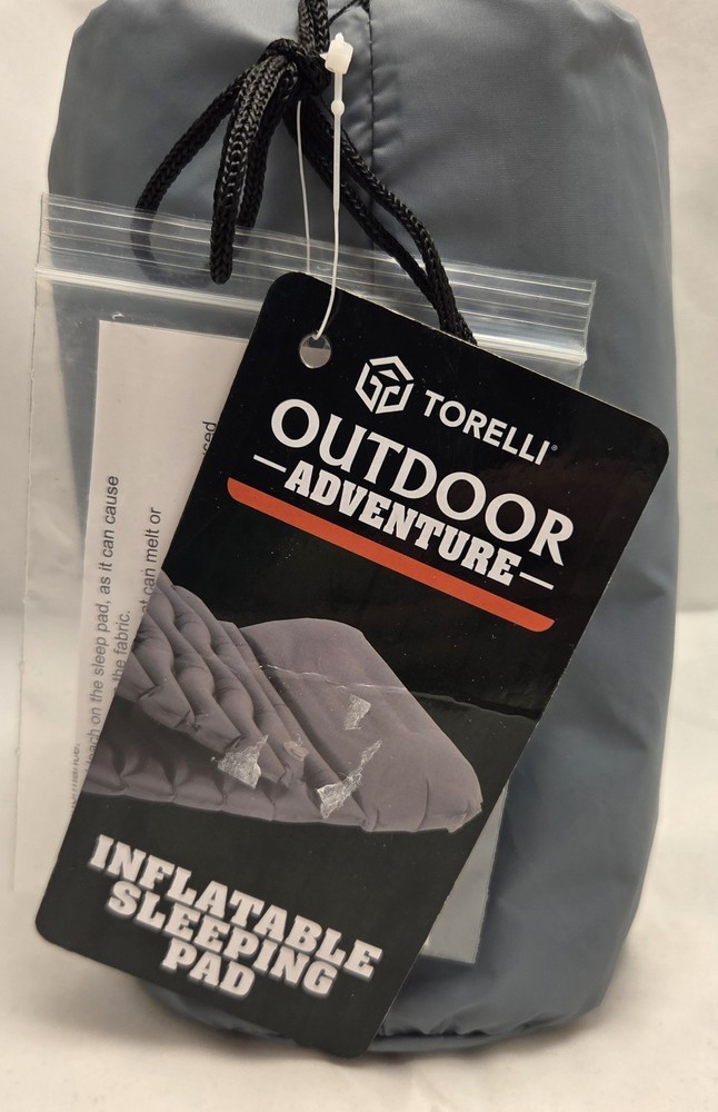 Torelli Inflatable Sleeping Pad - Gray Lightweight Camping Backpacking