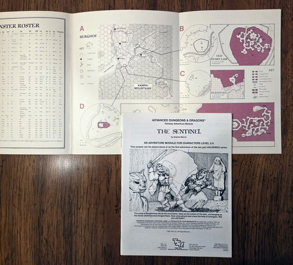 Advanced Dungeons and Dragons Modules UK2 and UK3 | VERY GOOD CONDITION
