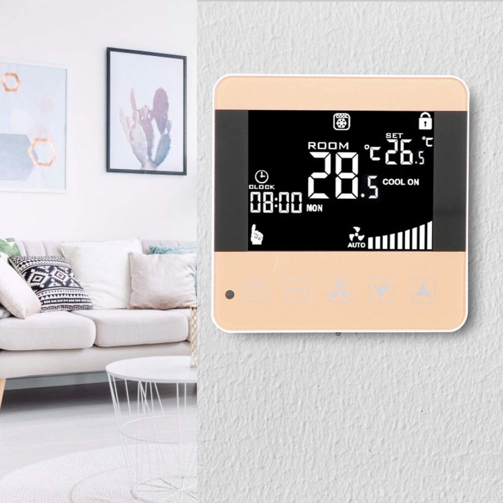 Digital Fan Coil Thermostat for Central AC - Smart Programmable General Type