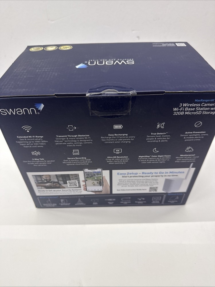 Swann MaxRanger4K Mini Wireless NVR Security System • 3-Pack