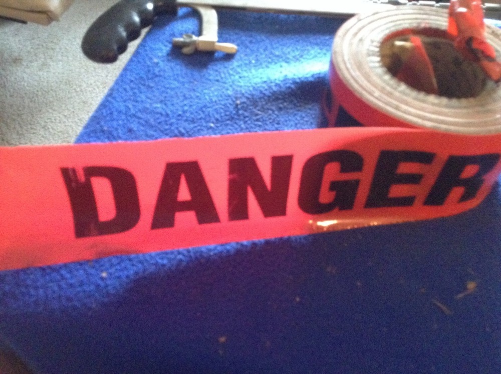 Plastic Red Danger Tape