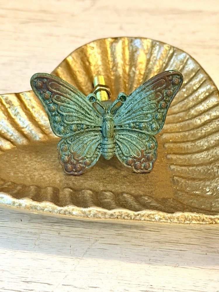 Rustic Antique Cast Iron Drawer Pulls Handle Butterfly Kitchen Cabinet Knob
