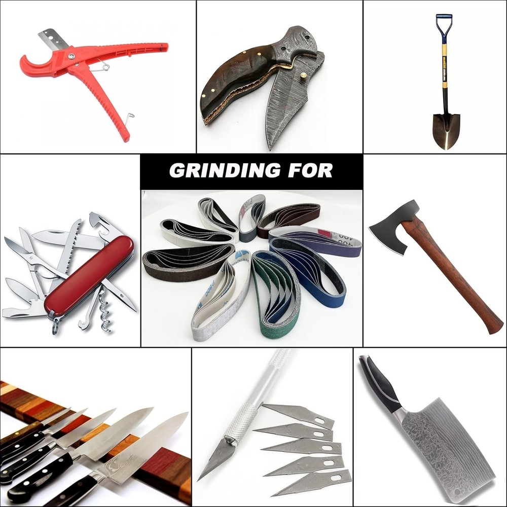 45 Pcs 3/4" x 12" Replacement Sanding Belt Kit for Work Sharp Knife & Tool Sh...