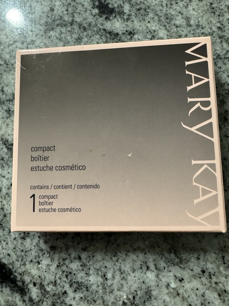 Mary Kay Cosmetic Compact Black Plastic with Mirror