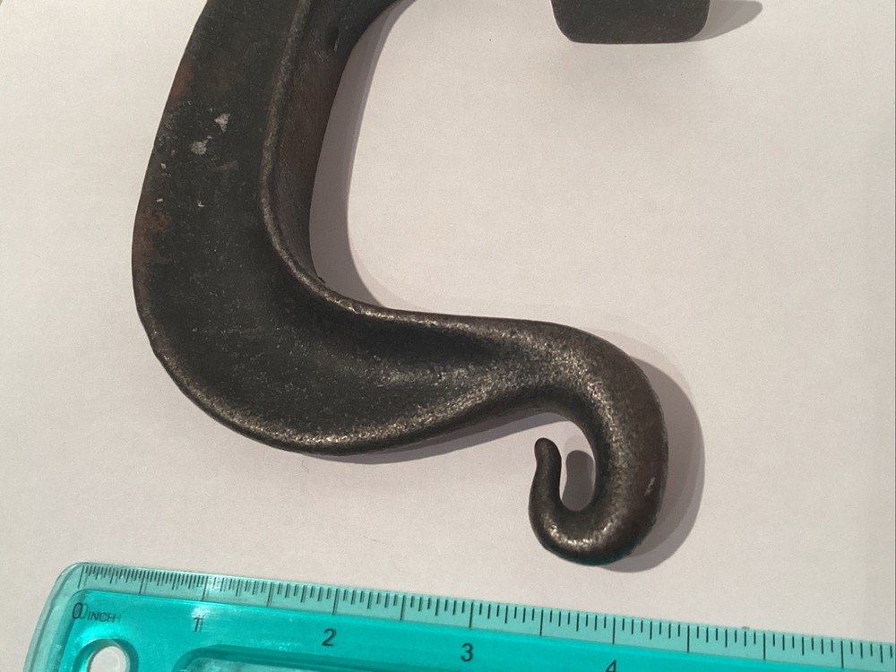 Vintage / Antique Cast Iron Hanger C Hook / Scale Hook