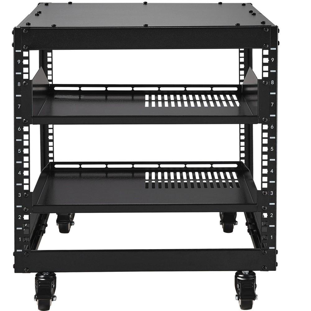 9U 4 Post Open Frame Server Rack Network Enclosure 23''-40'' Adjustable