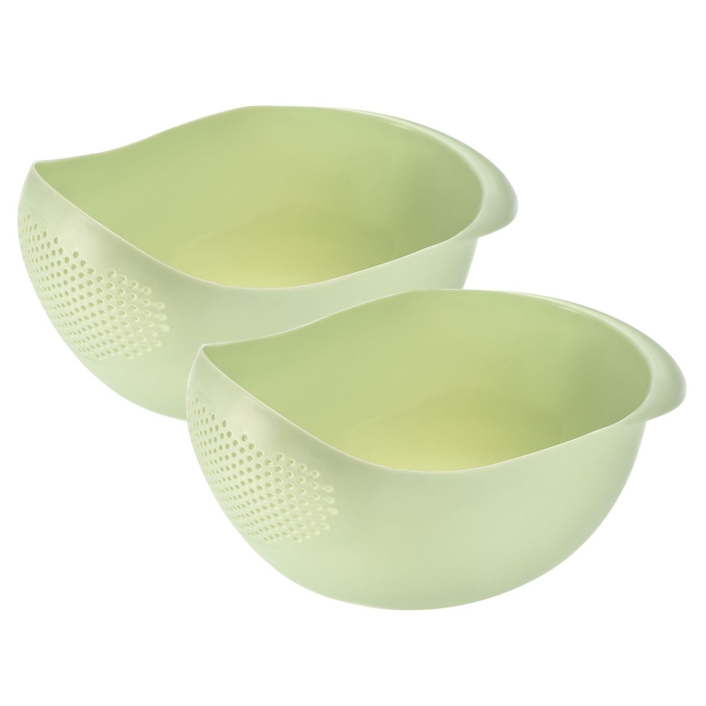 2Pcs Green Rice Washing Filter HOME Strainer Basket