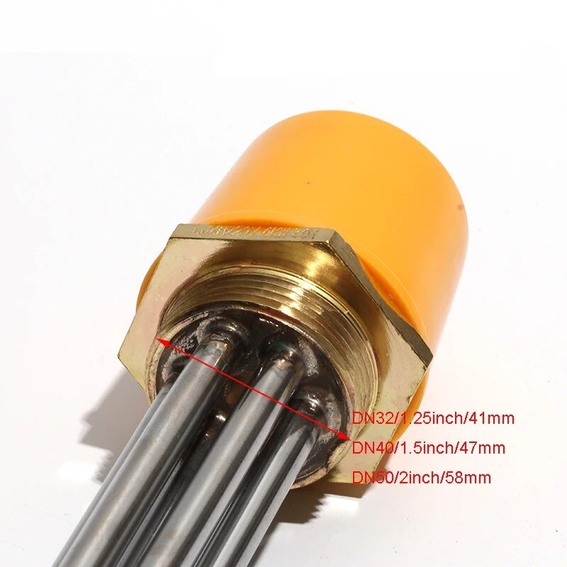 DN32 41mm DN40 47mm DN50 58mm Electric Immersion Tubular Heating Element 3-12KW