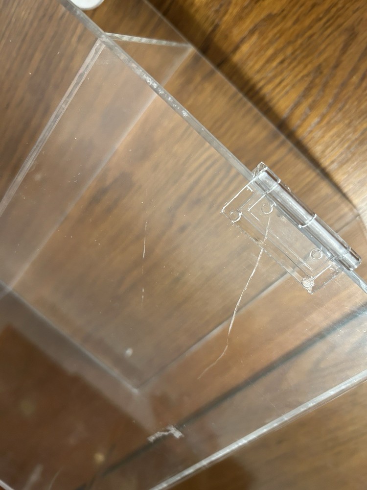 Acrylic Display Lockable 3 Tier With Rotating Base, Tabletop Or Wall Mount