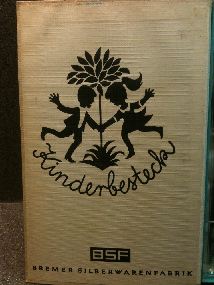 VINTAGE SILVER BSF KINDERBESTECK CHILDS FLATWARE ORIGINAL ENGRAVED CHRISTOPHER