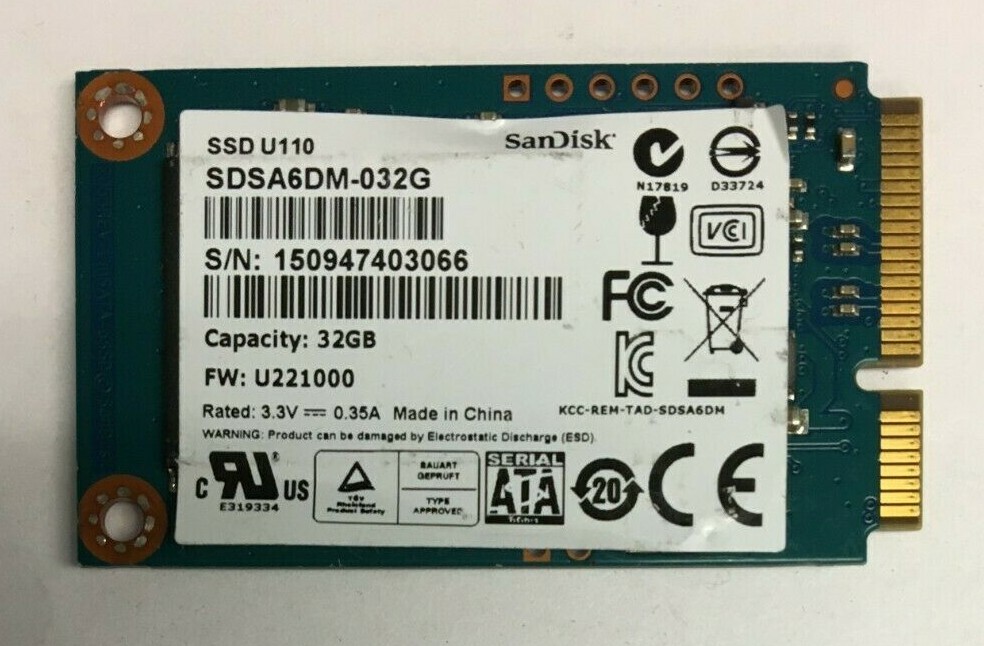 32GB mSATA SSD mixed brands