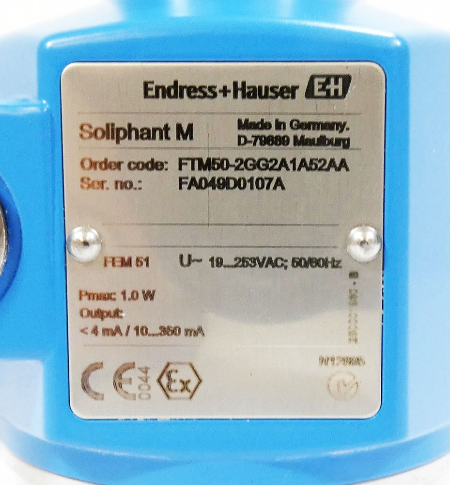 Endress + Hauser Soliphant M FTM50-2GG2A1A52AA Point Level Detection -Unused/Original Packaging-