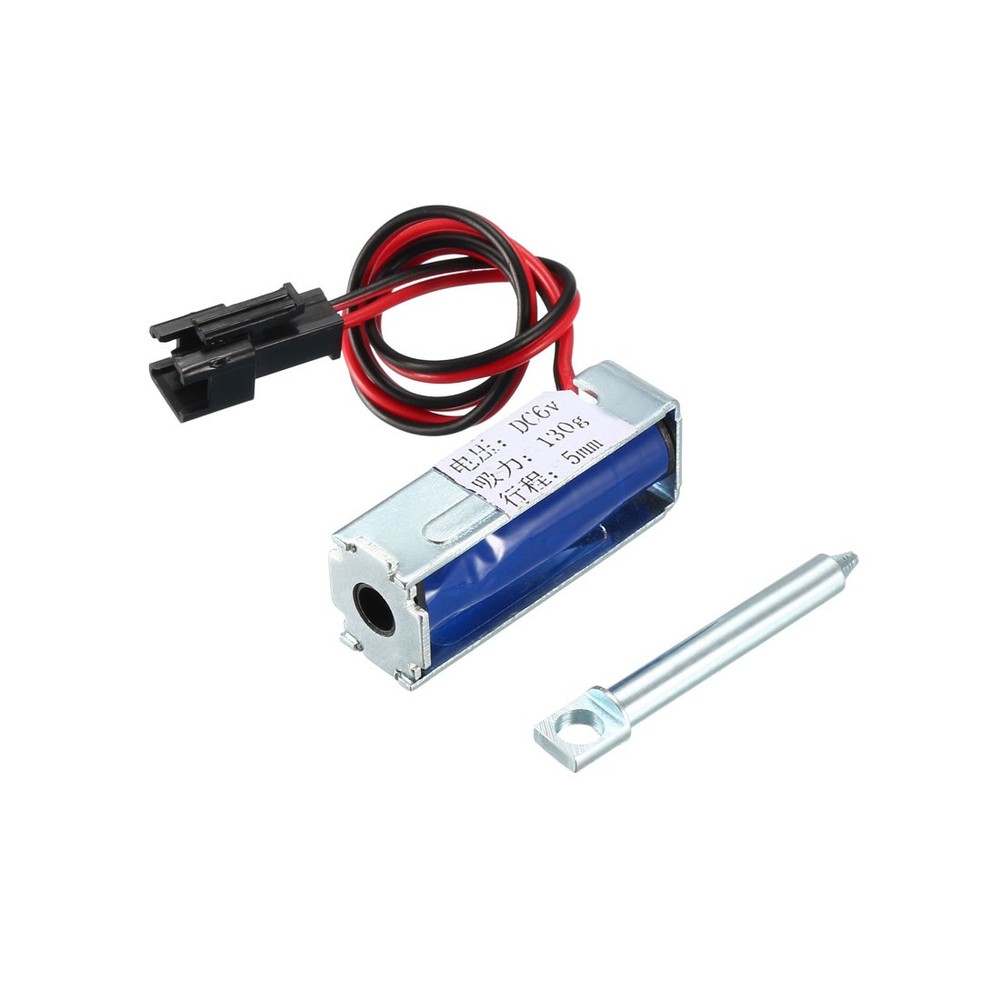 DC 6V 1.5A 5mm Electromagnetic Solenoid Lock Pull Type for Cabinet Door Lock