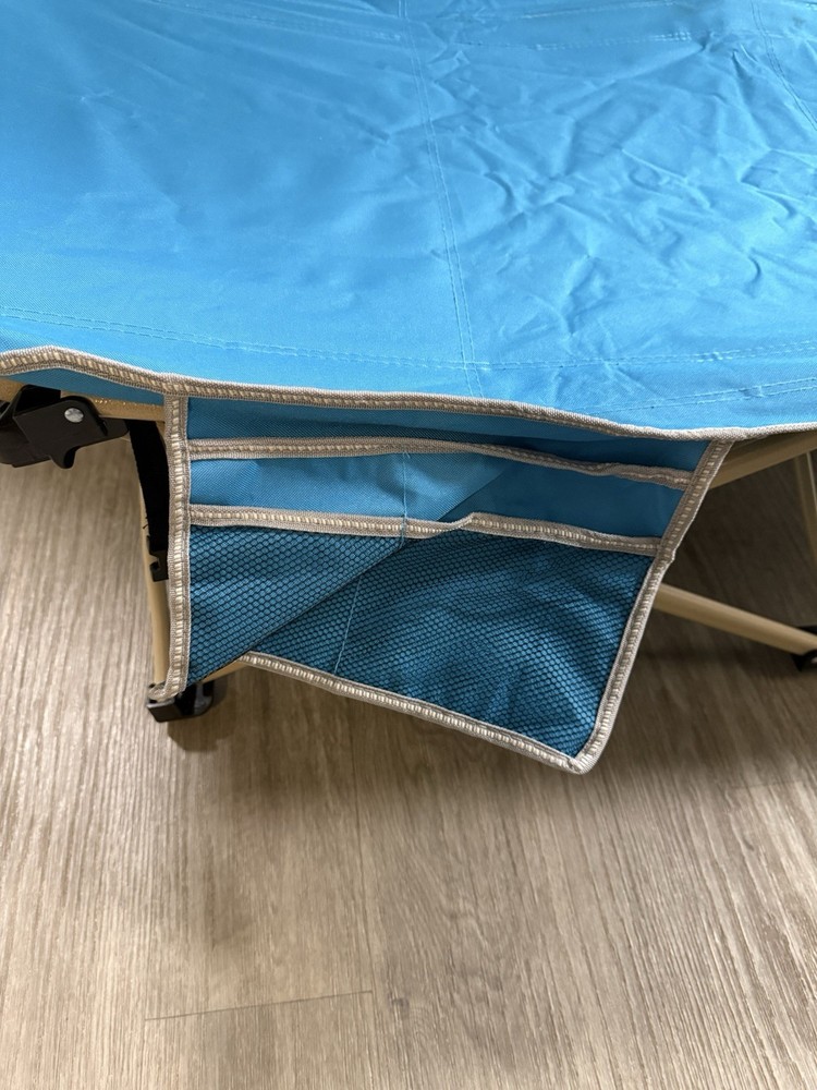 ARAER CAMPING COT, Light Blue, 450LB RATING