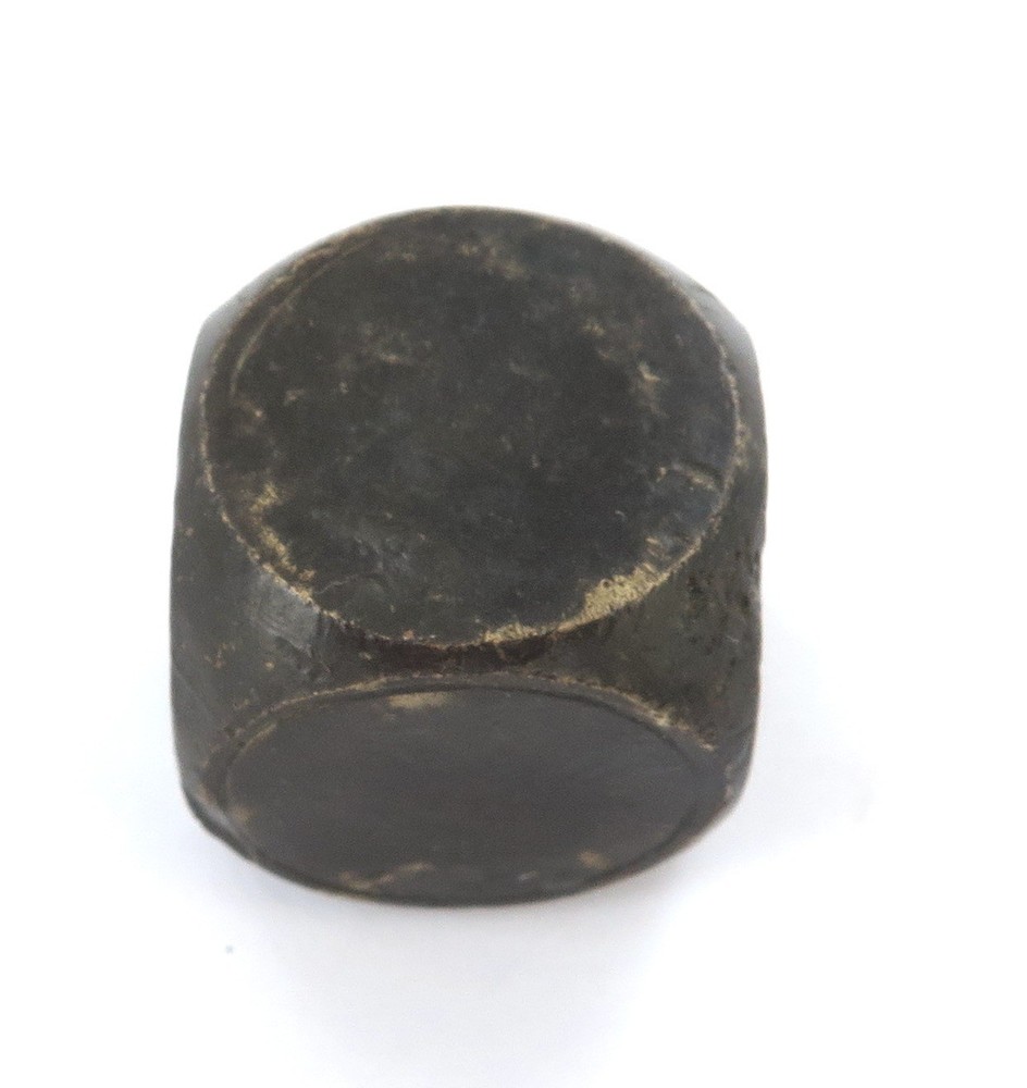 Antique / Very Unusual / Large Solid Metal Reversed Backwards "RUM & GIN" Dice