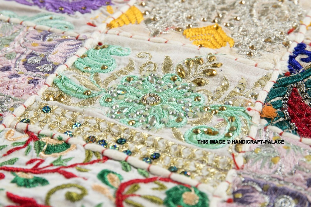 Indian Cotton Runner Patchwork Wall Hanging Embroidered Bar Table Runner Decor