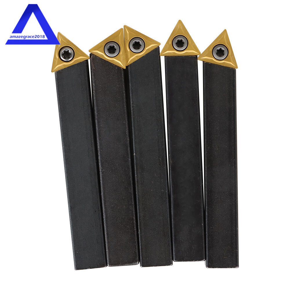 5Pcs 1/2" Indexable Carbide Insert Turning Tooling Bit Holder Set For Lathe