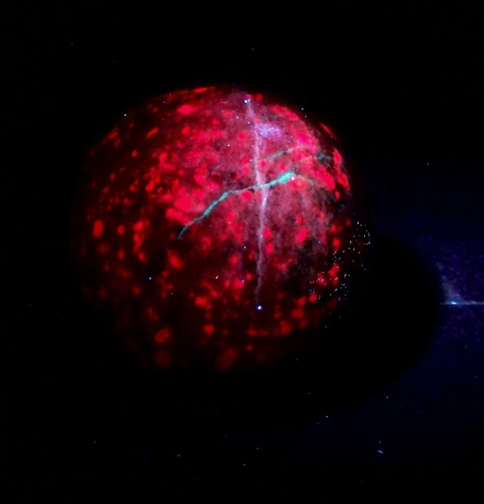 Fluorescent Ruby in Fuchsite 60mm Collection Sphere 5087