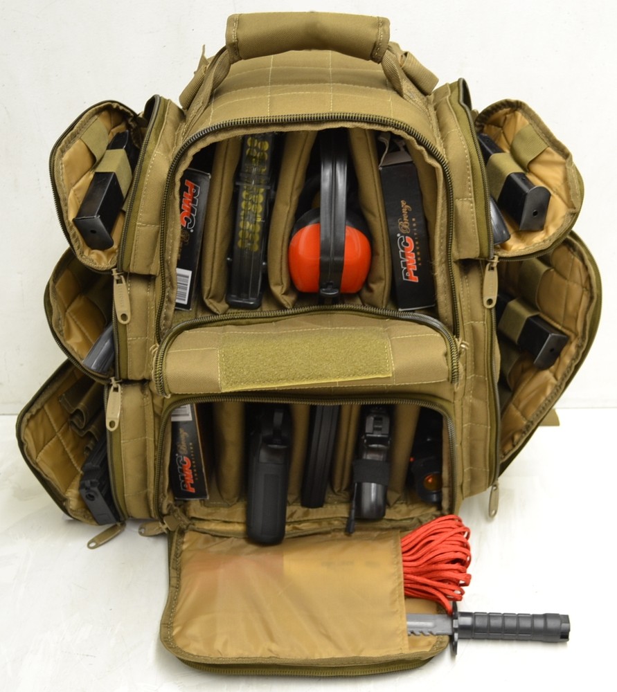 Black - Explorer Tactical Range Backpack Gun Pistol Survival Emergency Kit