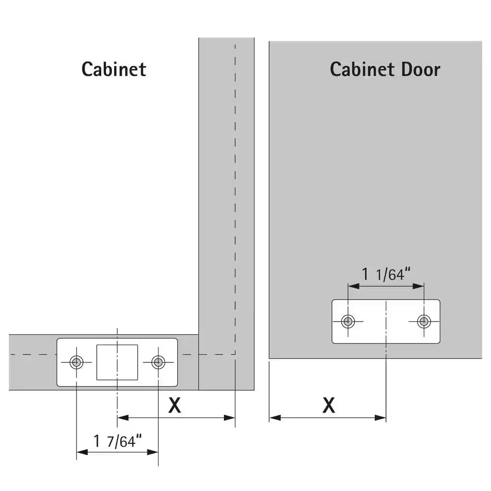 Thin Self-Adhesive Magnetic Catch (2-Pack)