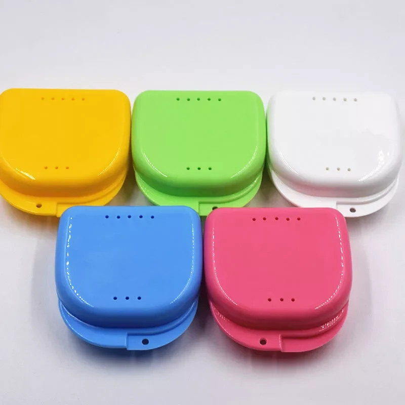 Dental Storage Tray Retainer False Teeth Dentures Mouth Box Container Guards