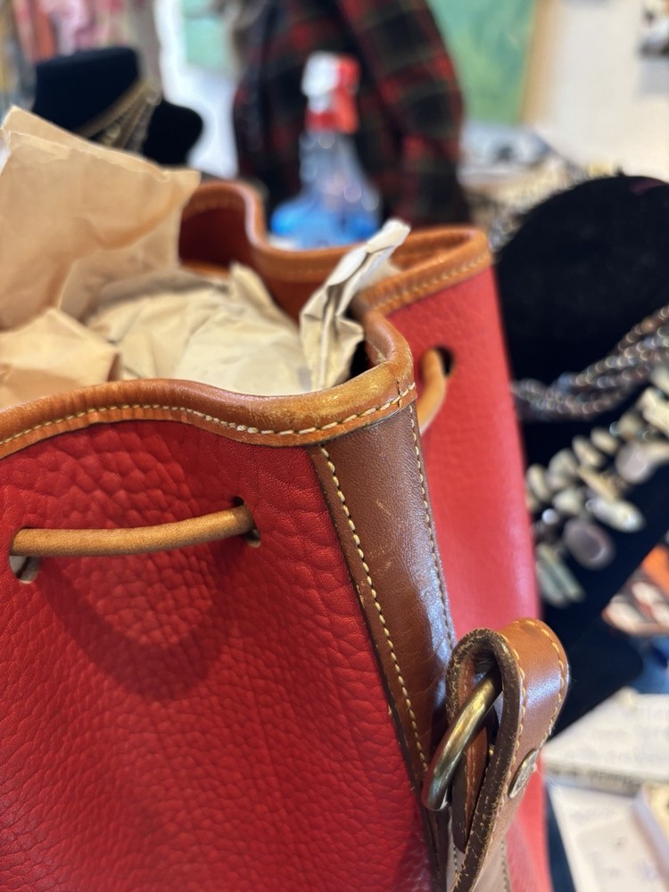 Dooney and Bourke Red Leather Knapsack PURSE