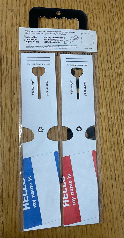 10x Mighty Tags Luggage Tags DYNOMIGHTY