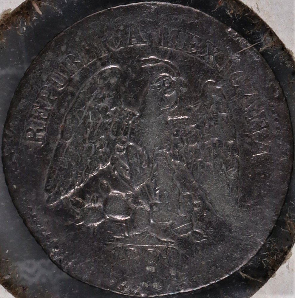 1890 Mo M Mexico 5 Centavos Silver Coin #2