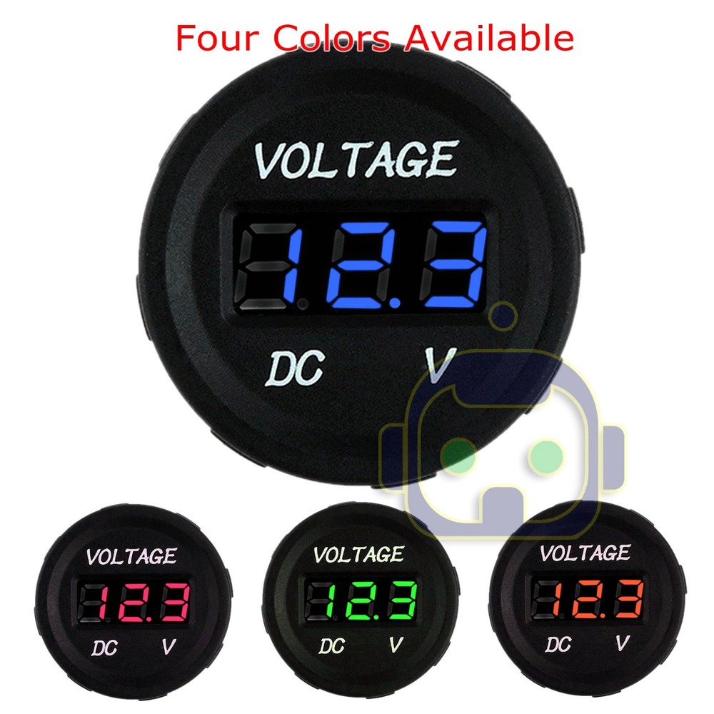 LED Digital Display Voltmeter Car Motorcycle Voltage Volt Gauge Panel Meter 12V