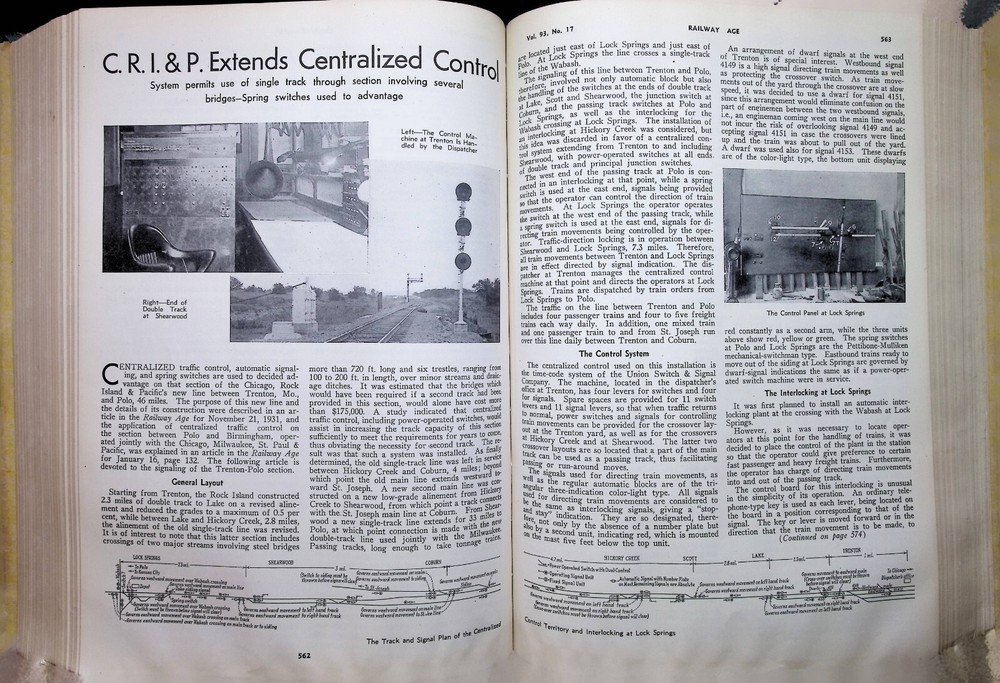 RAILWAY AGE Magazine, Bound Volume 93 (July - December 1932)