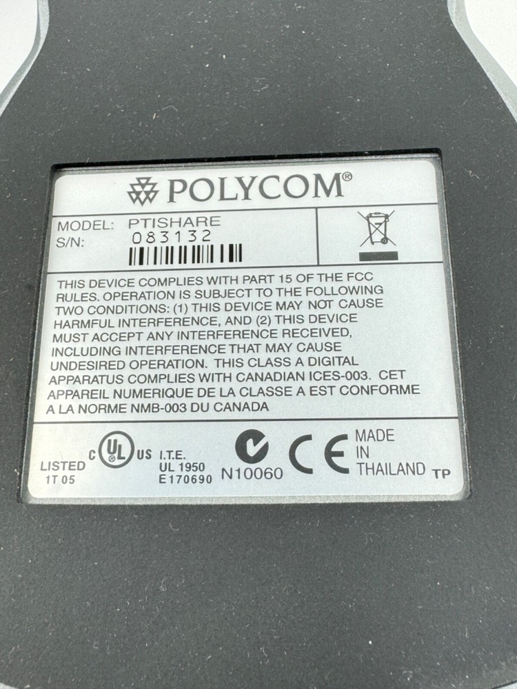 Polycom PTISHARE Image Share Scan VGA Audio & Adapter 2215-21211-200