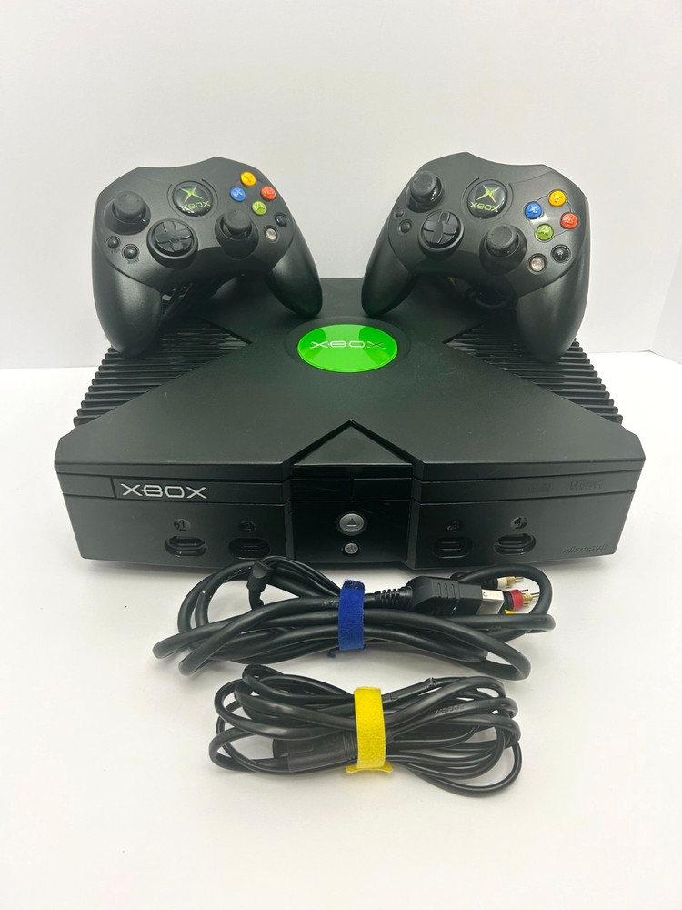 Xbox Original Console Bundle w/x2 Controllers - Cleaned - Tested