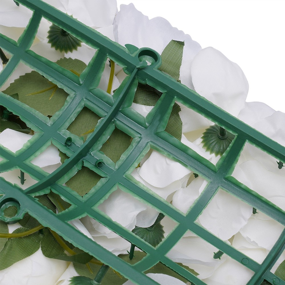 10Pcs White Artificial Rose Flower Table Runner Sweetheart Table Reception Decor