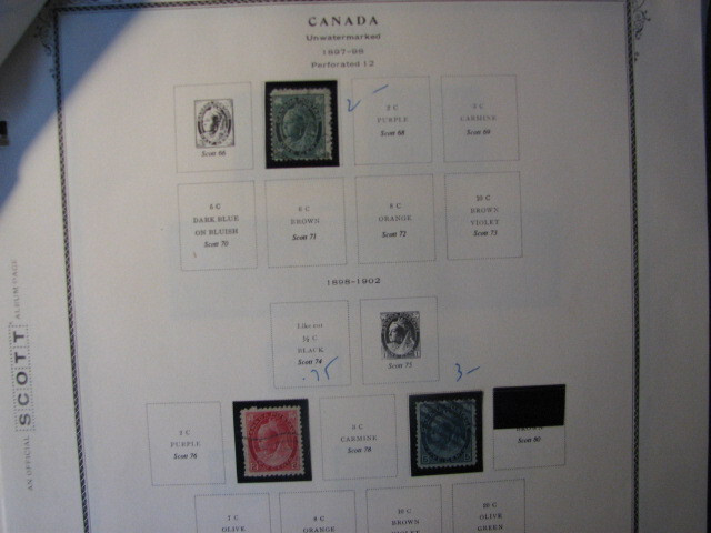 Classic Canadian Stamp Collection on Scott Pages.