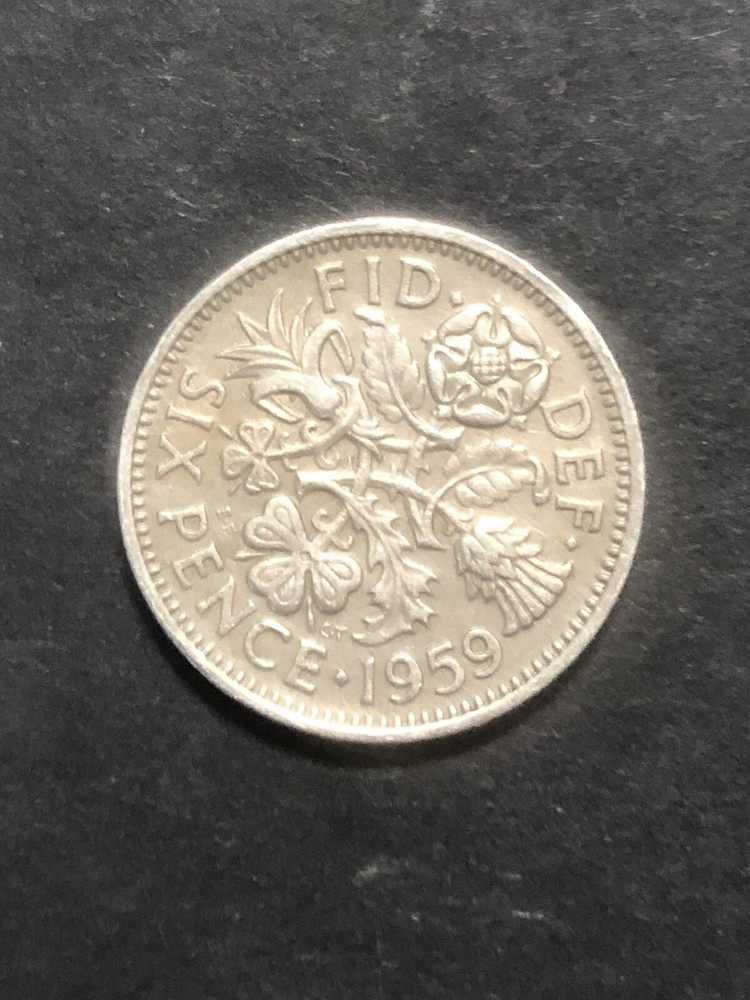 1959 LUCKY SIXPENCE