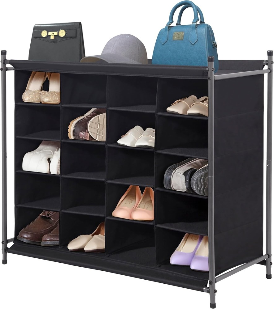 Stackable Shoe Cubby Organizer Free Standing Shoe Cube Rack Entryway Bedroom