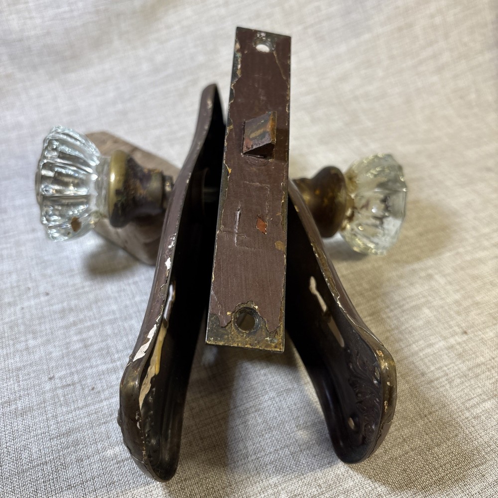 Orbin Brand Mortise Door Lock Set With Pressed Glass Knobs