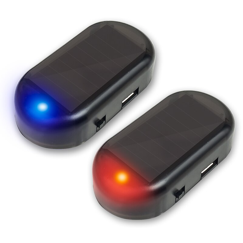 Solar-Powered LED Warning Light for Anti-Theft Security System