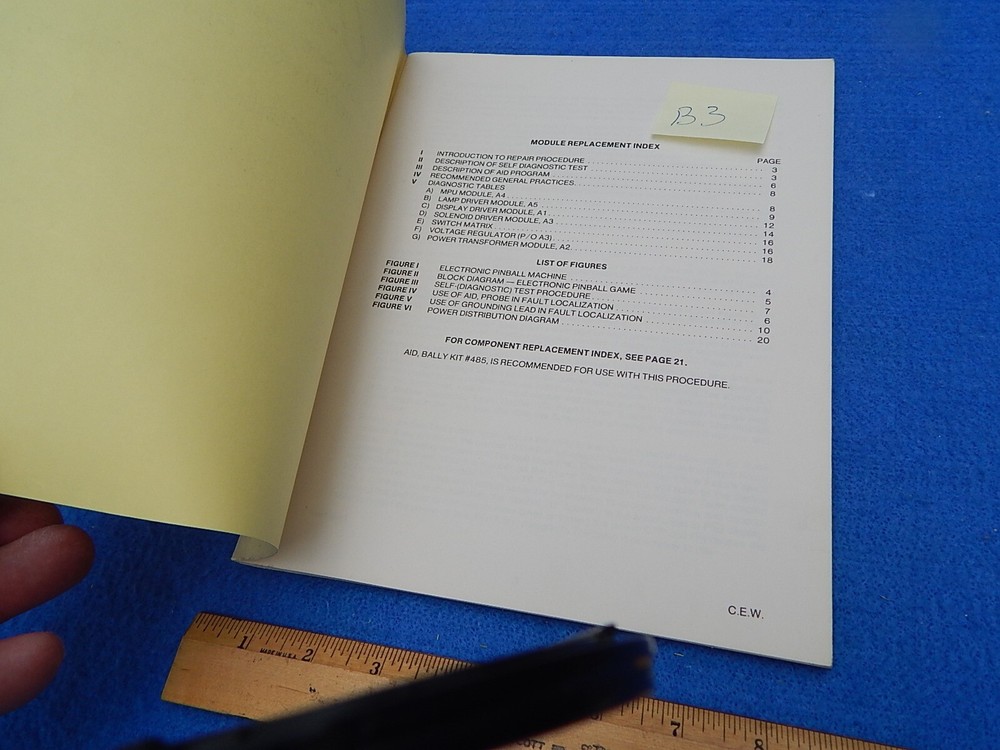 1977 Bally Electronic Pinball Games Repair Procedures Module & Component FO560