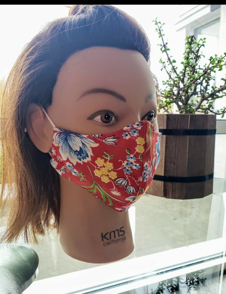 2-Pack Fitted Face Covering, Reversible, Adjustable & Breathable, Size Medium 