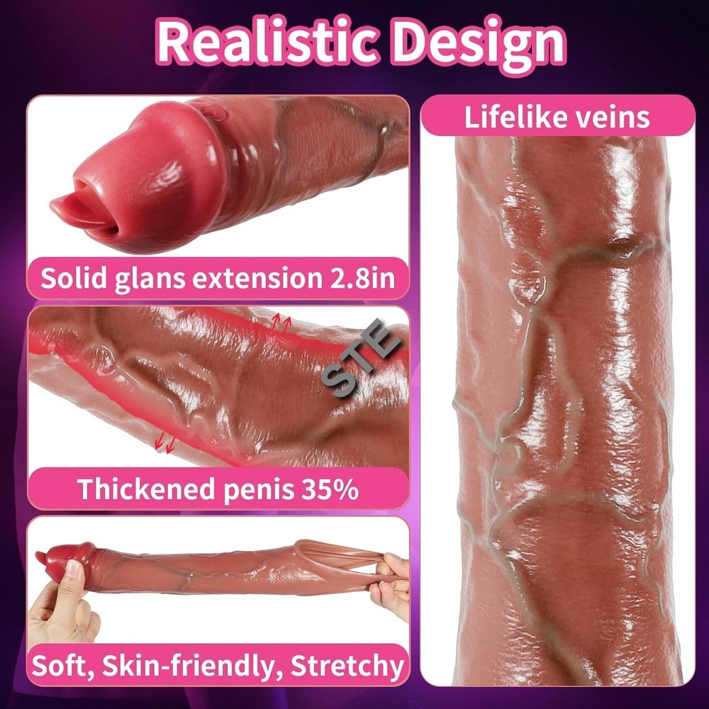 Premium Penis Pump Realistic Sleeve Extender 9 Pulse Modes Remote Control