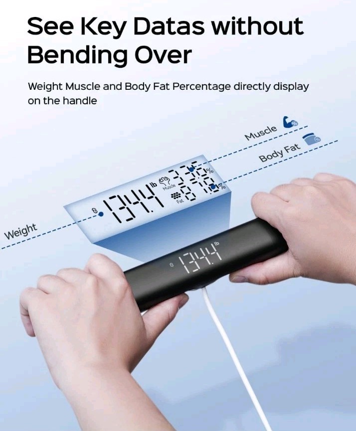 Smart Body Composition Scale - 8-Electrode Analyzer with Bluetooth Sync