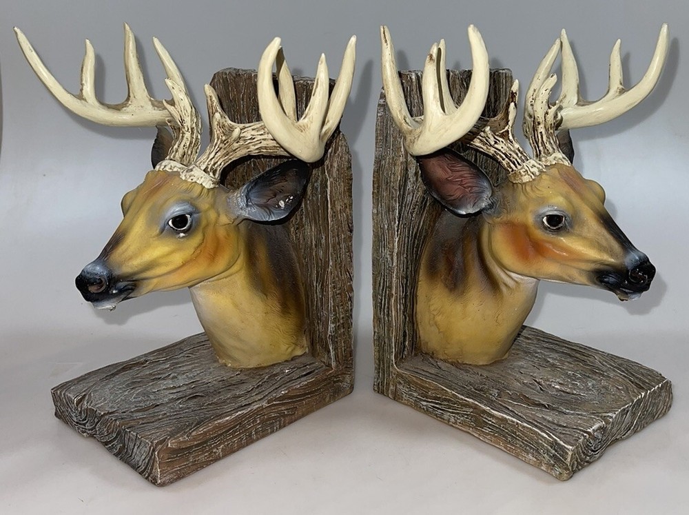 Deer Head Book Ends Or Shelf Display