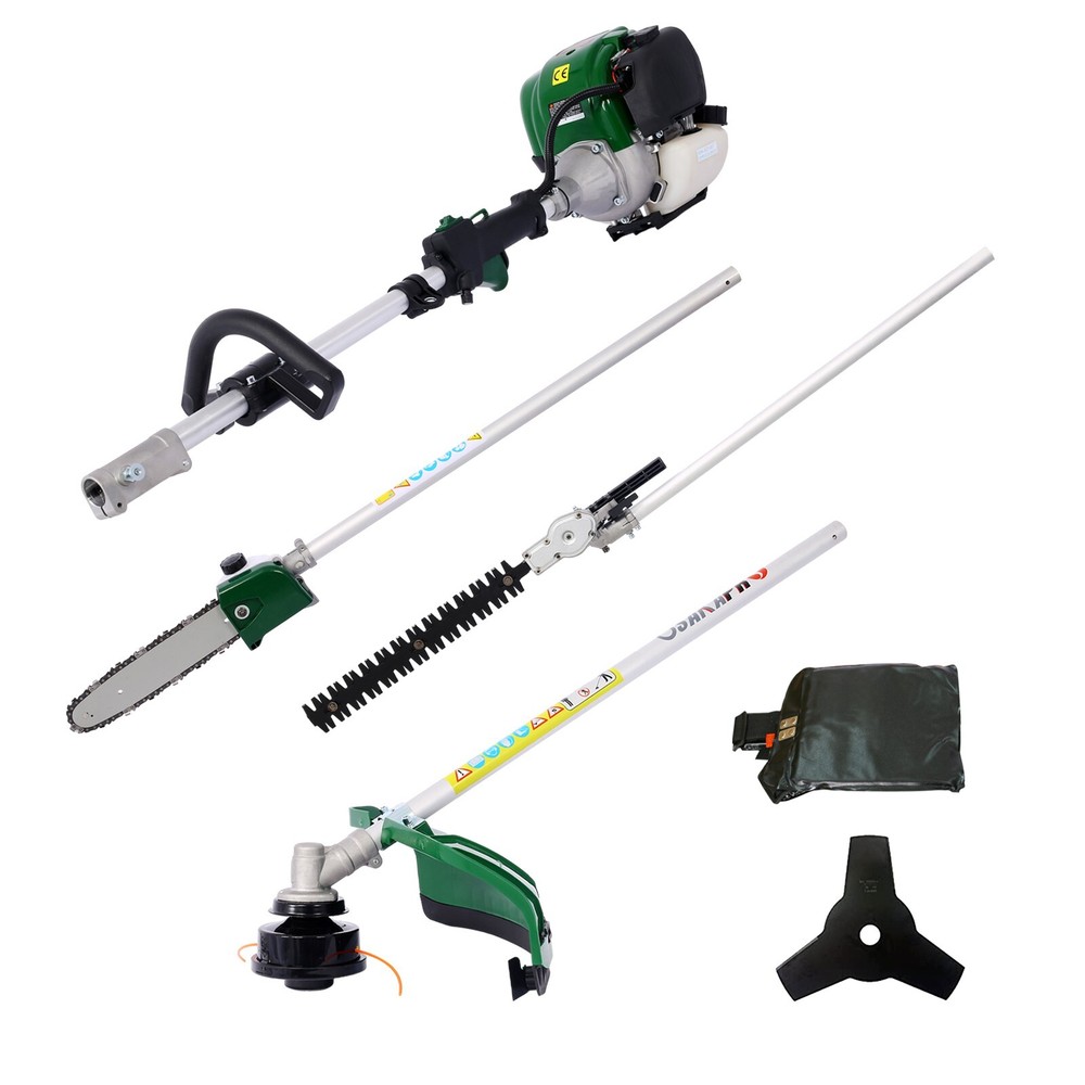 4 in 1 Multi-Functional Trimming Tool, 38CC 4 stroke Garden Tool System Green