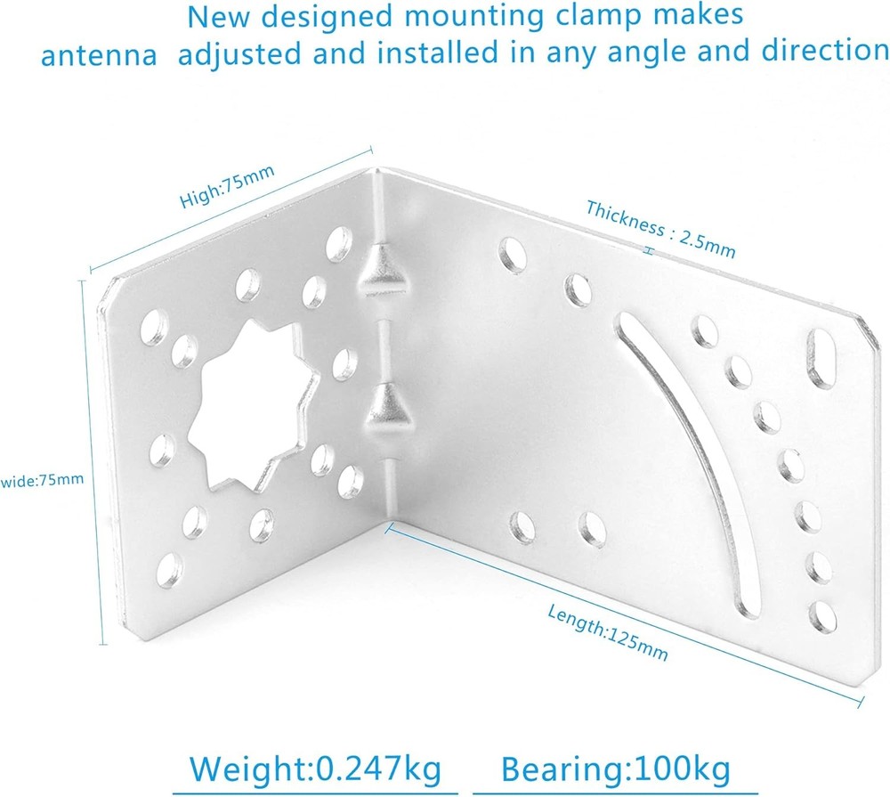 Pole Mount Bracket L Mounting to Wall Hardware Accessories for LPDA...