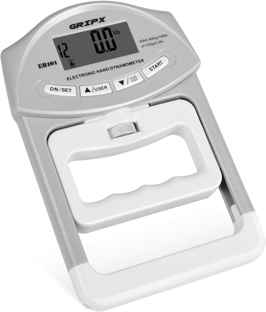 GRIPX Digital Hand Dynamometer Grip Strength Measurement Meter Auto Capturing E