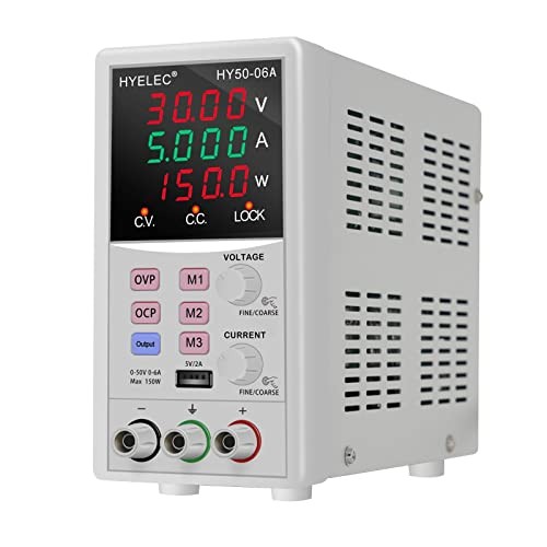 Variable DC Power Supply,0-50V 0-6A max150W Switching Regulated Bench Power